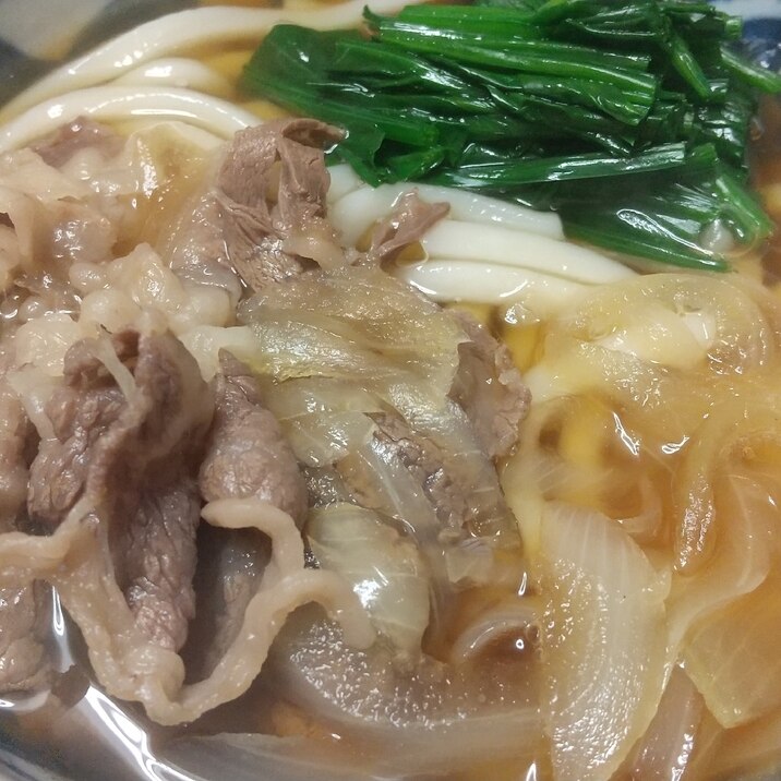 ほうれん草入りの＊肉うどん